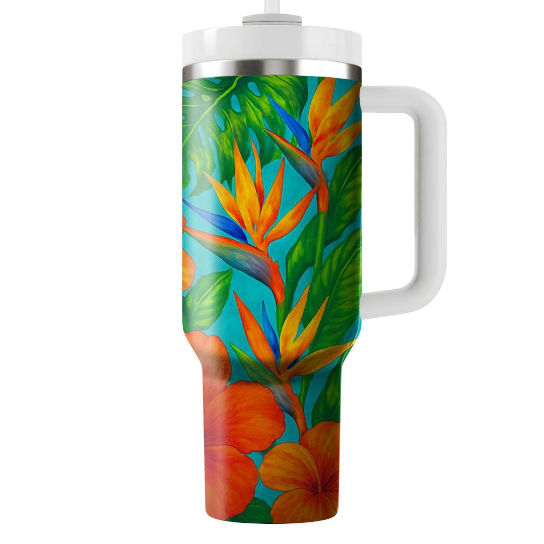 Tropical Hibiscus Festival personalized tumblers