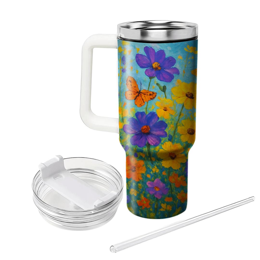 Whimsical Wildflower Symphony personalized tumblers