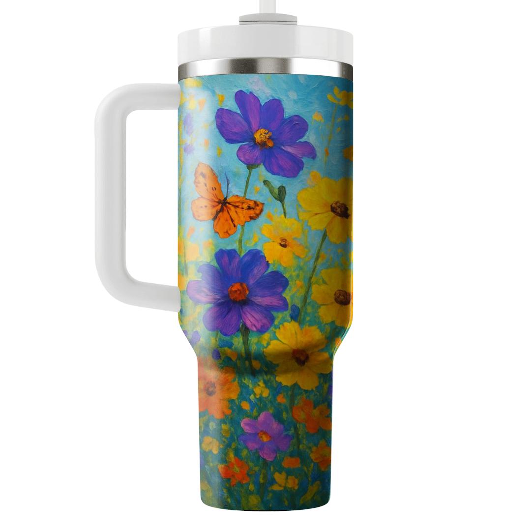 Whimsical Wildflower Symphony personalized tumblers