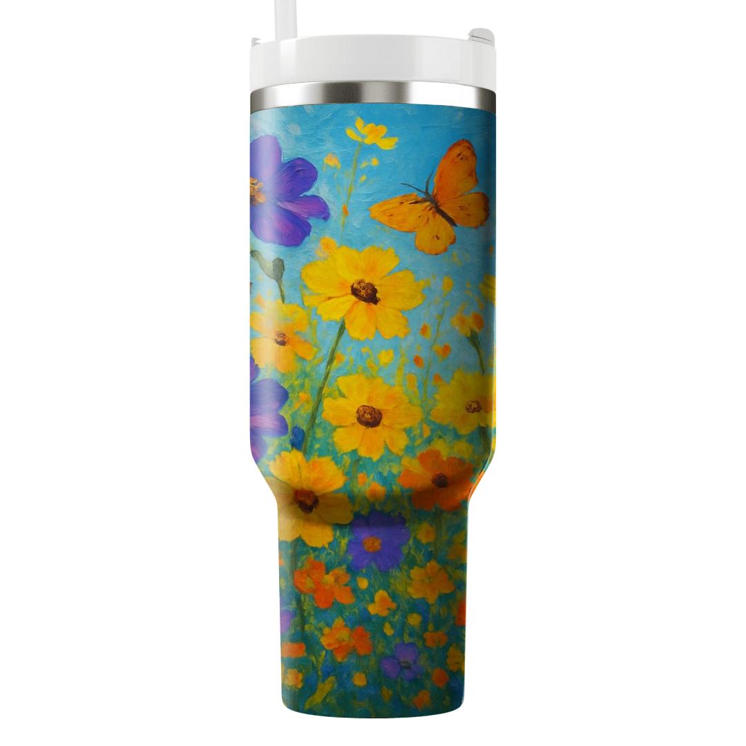 Whimsical Wildflower Symphony personalized tumblers