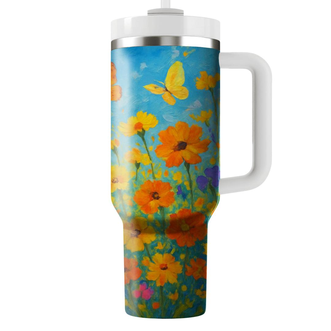 Whimsical Wildflower Symphony personalized tumblers