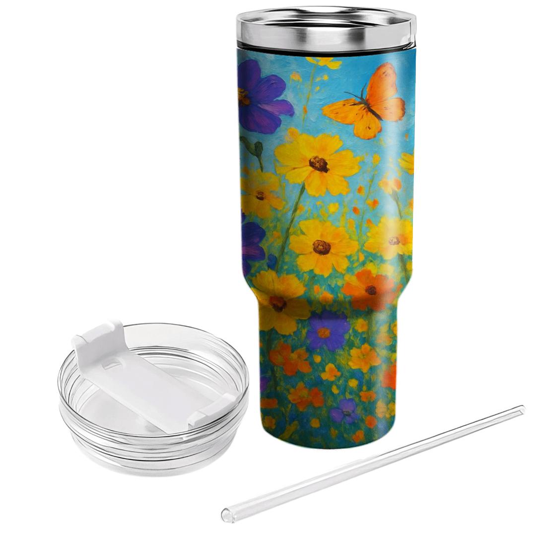 Whimsical Wildflower Symphony personalized tumblers