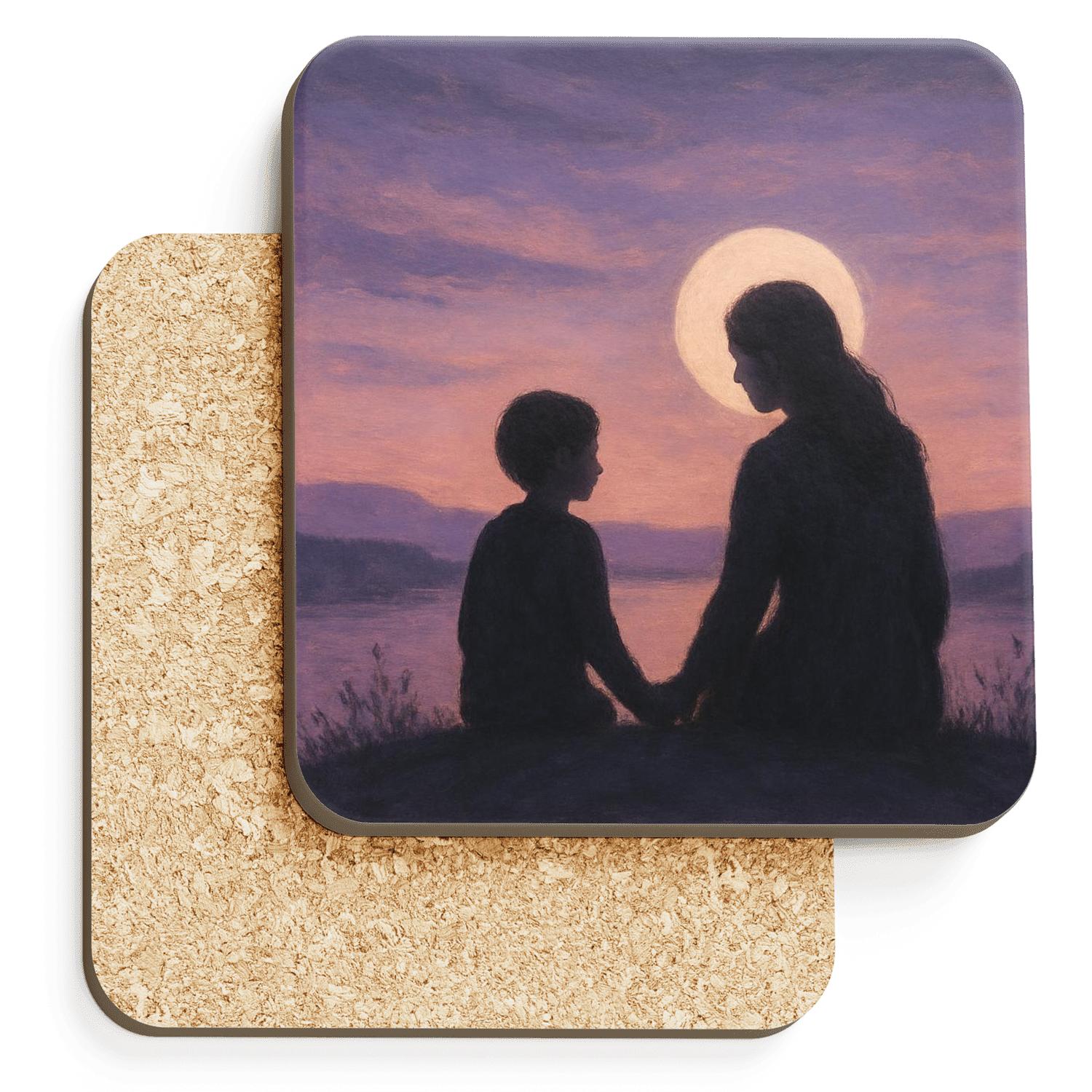 The Silent Symphony: Echoes Of A Mothers Unseen Love wooden table coasters