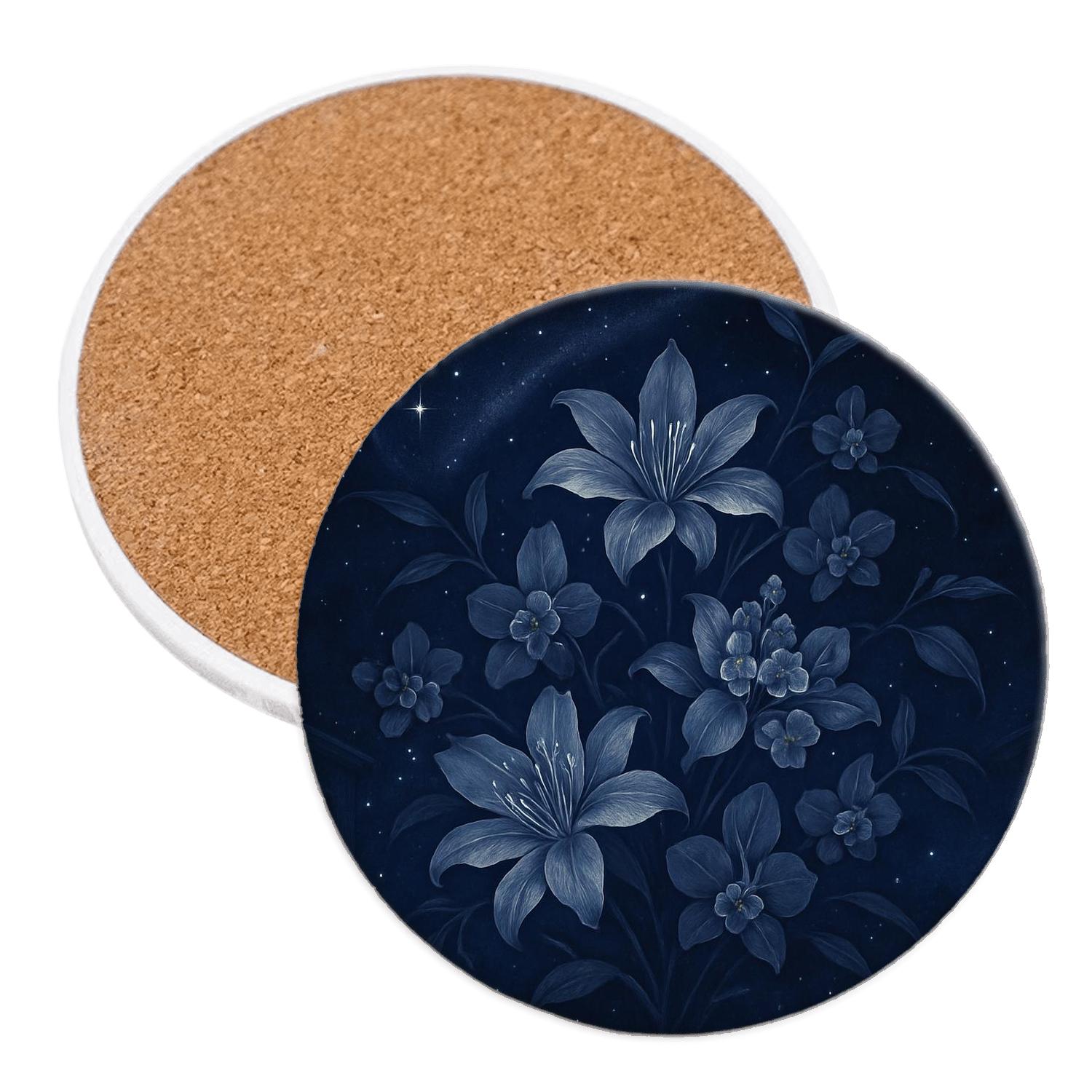 Celestial Night Bloom stone coaster collections