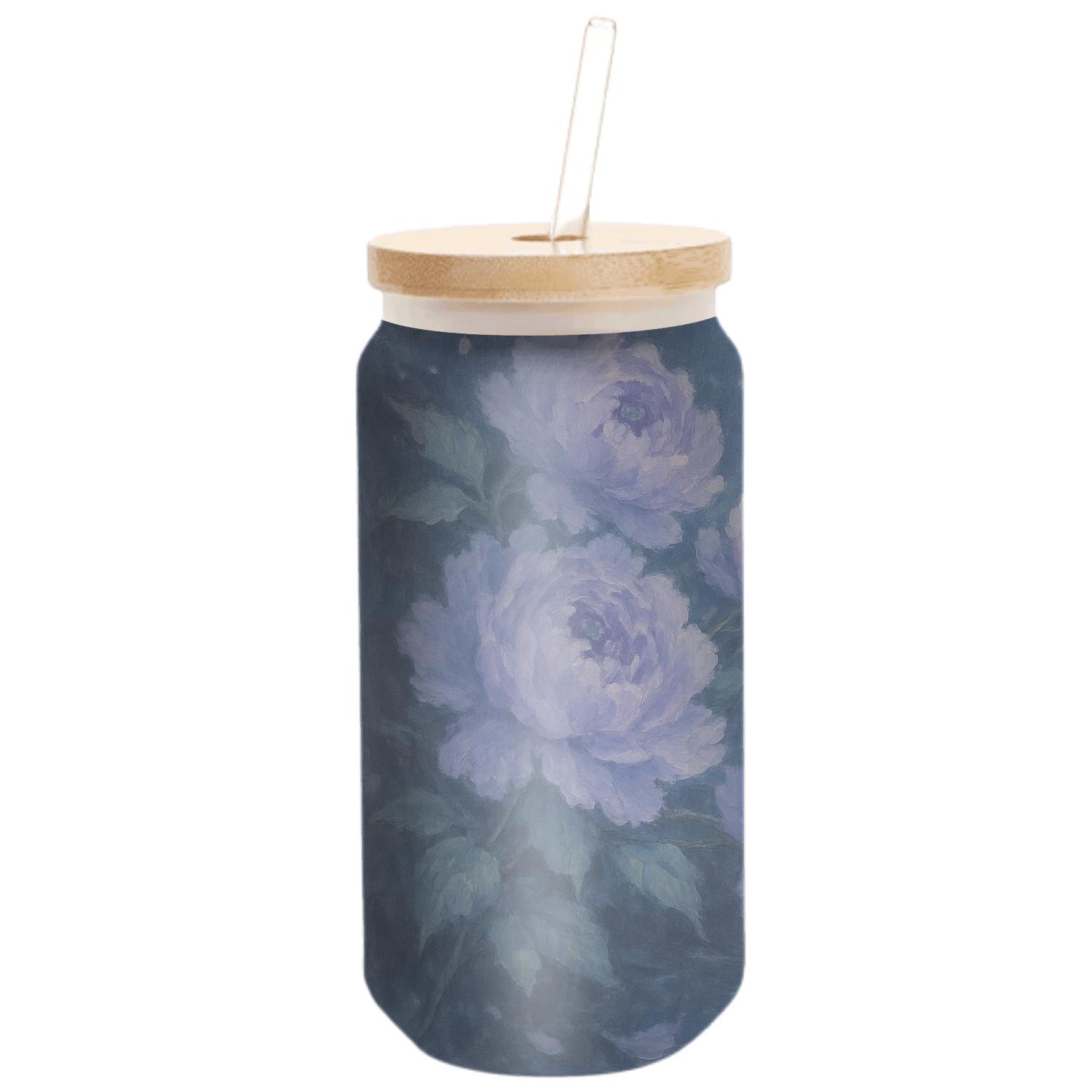 Moonlit Peony Parade custom engraved glassware