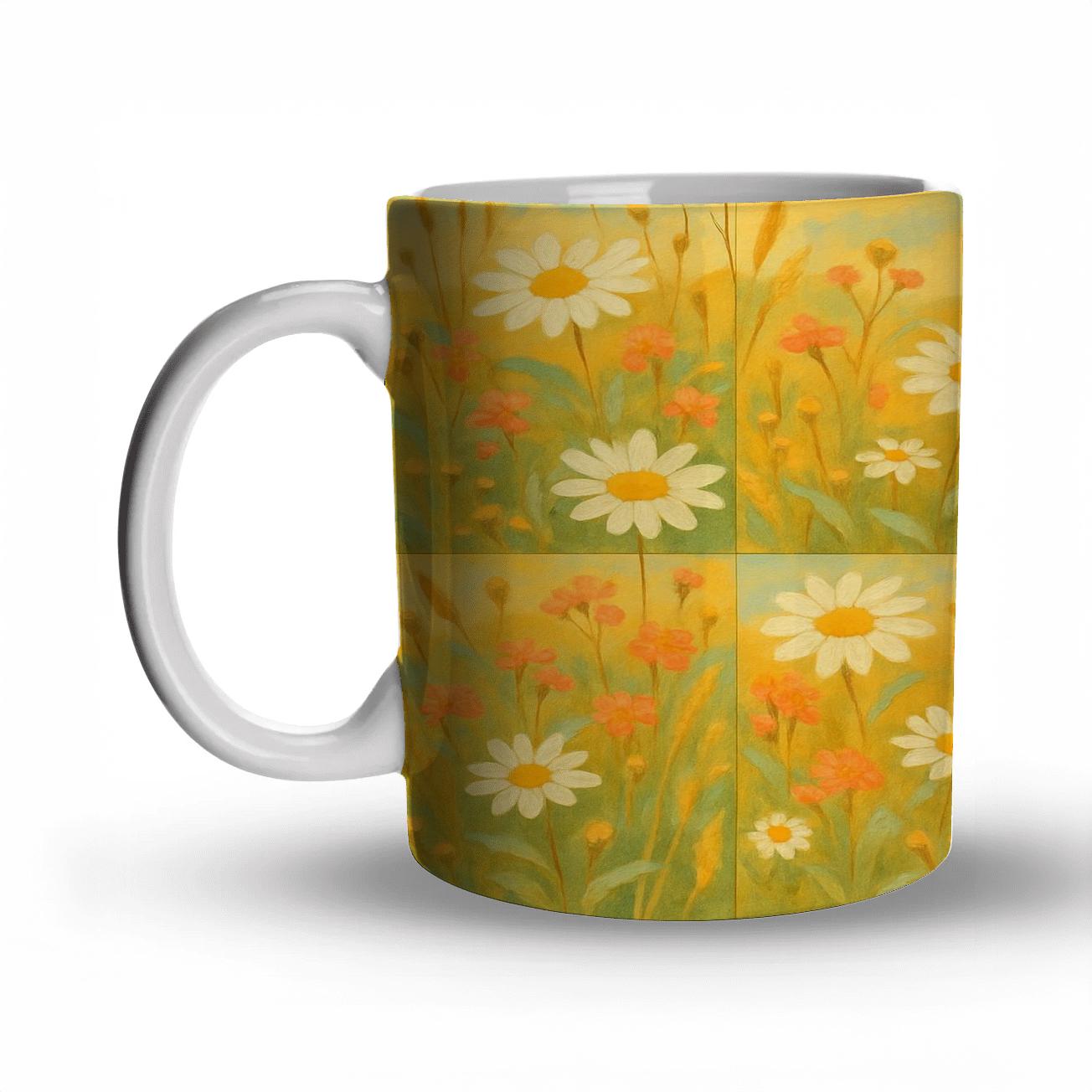 Sunlit Prairie Mosaic premium drinkware mugs