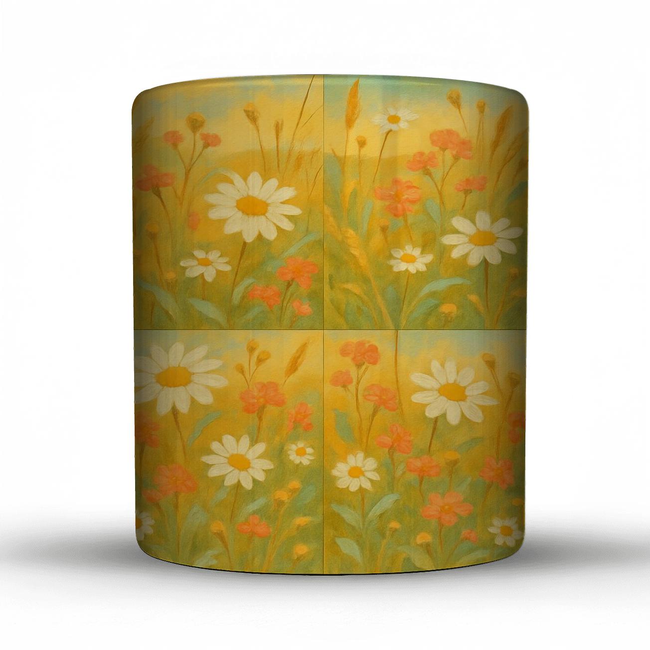 Sunlit Prairie Mosaic premium drinkware mugs