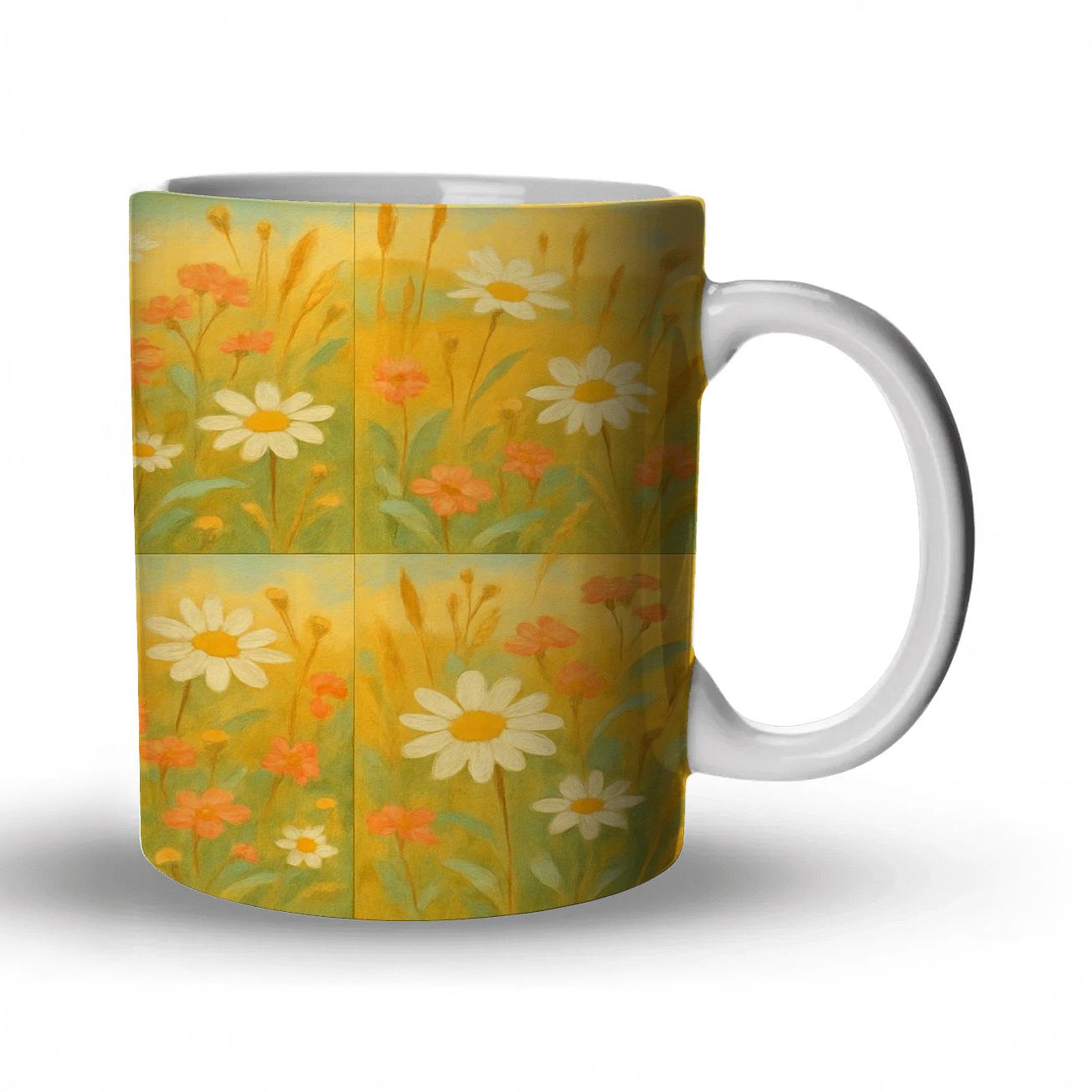 Sunlit Prairie Mosaic premium drinkware mugs