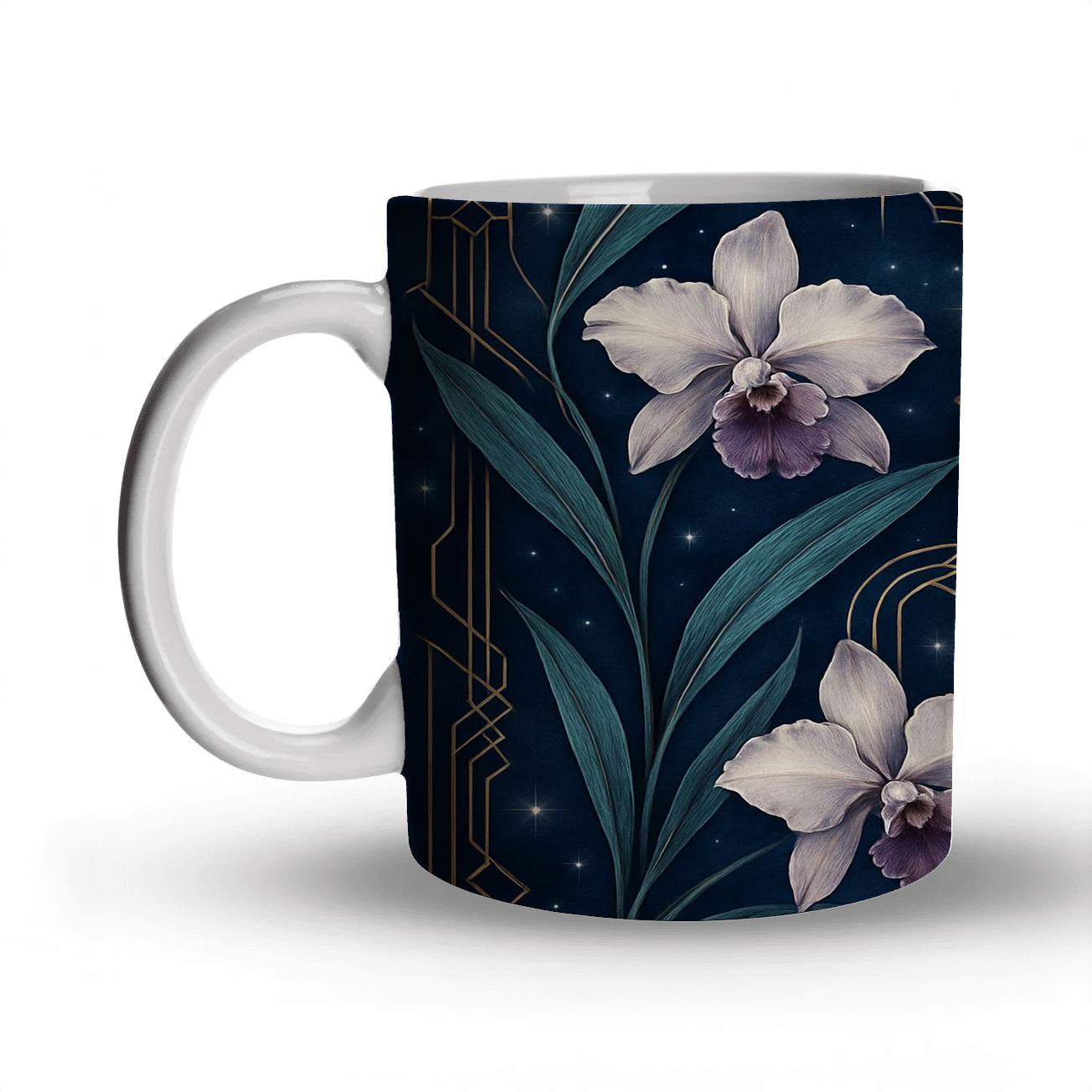 Midnight Orchid Sonata premium drinkware mugs
