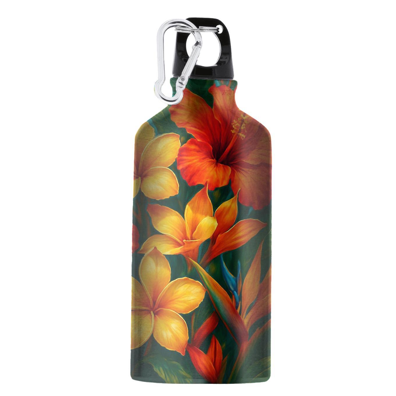 Vibrant Tropical Bloom premium sports bottles