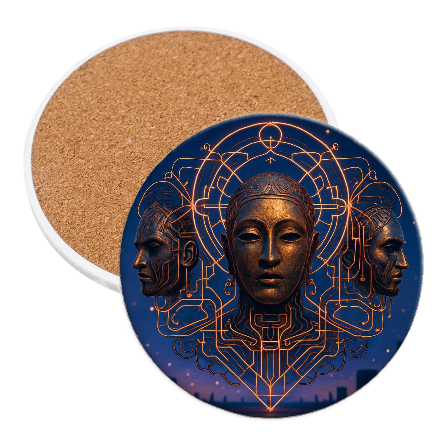 Solstice Circuit Masquerade coasters for home decor