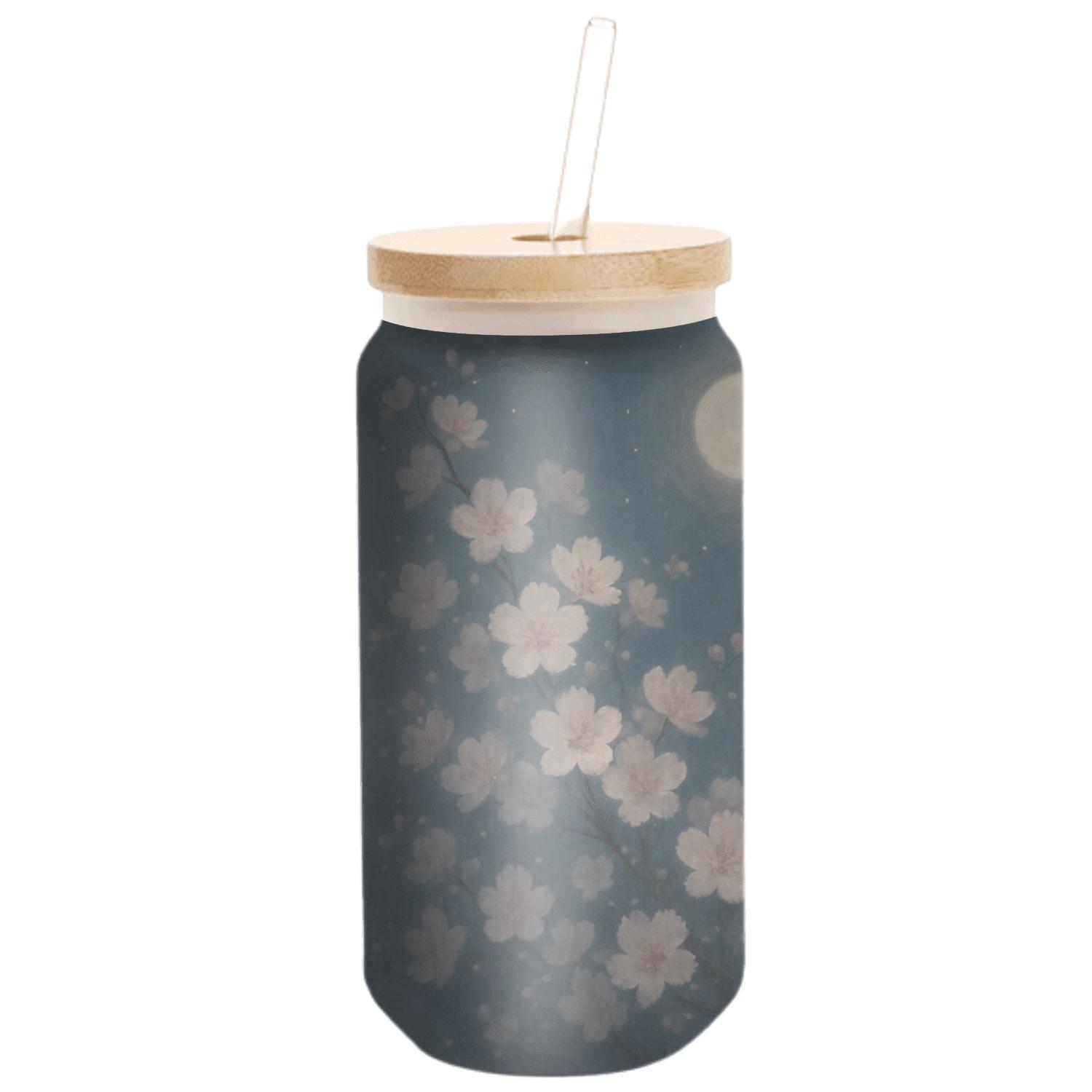 Moonlit Cherry Blossom Serenade insulated glass vessels