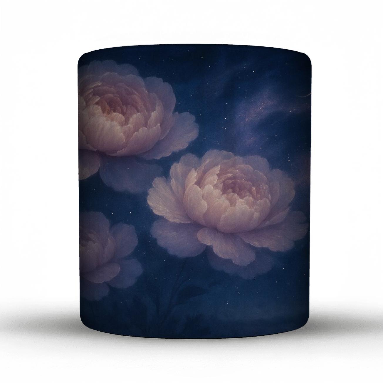 Midnight Nebula Peony decorative mug sets