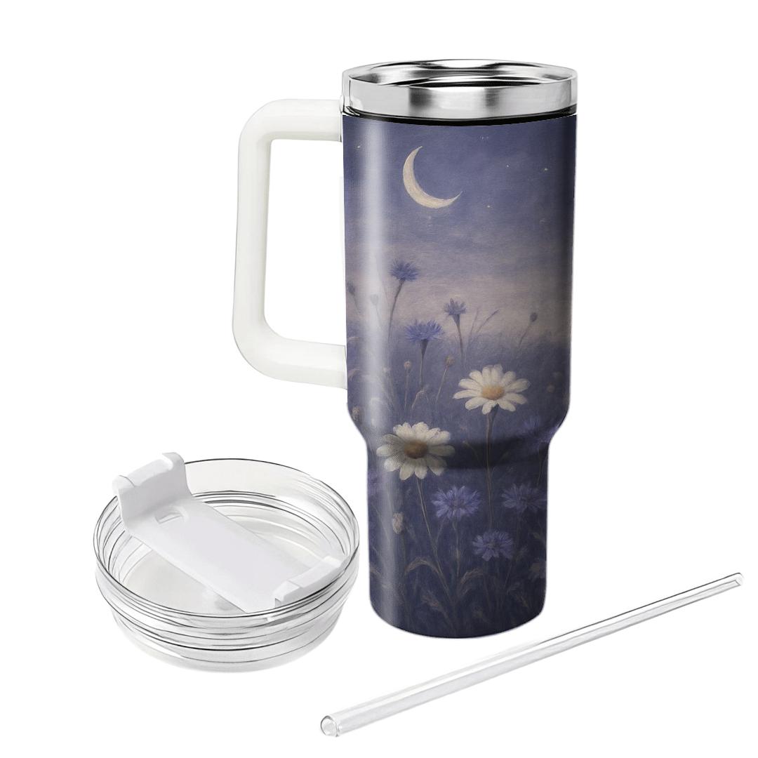 Moonlit Wildflower Tapestry personalized tumblers
