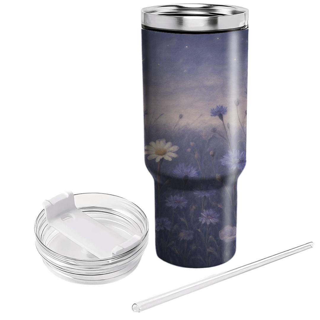 Moonlit Wildflower Tapestry personalized tumblers