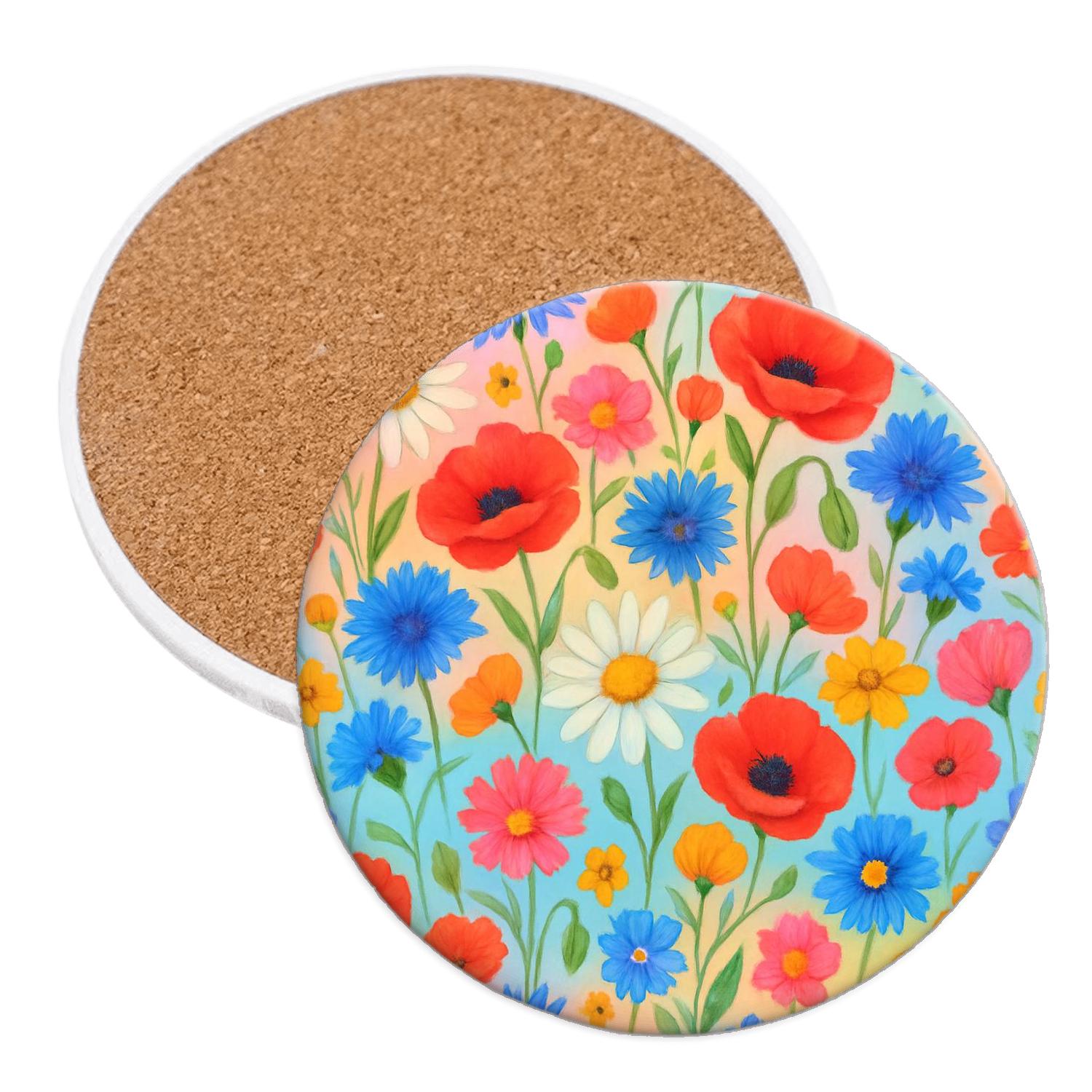 Whimsical Wildflower Dream coasters for home decor