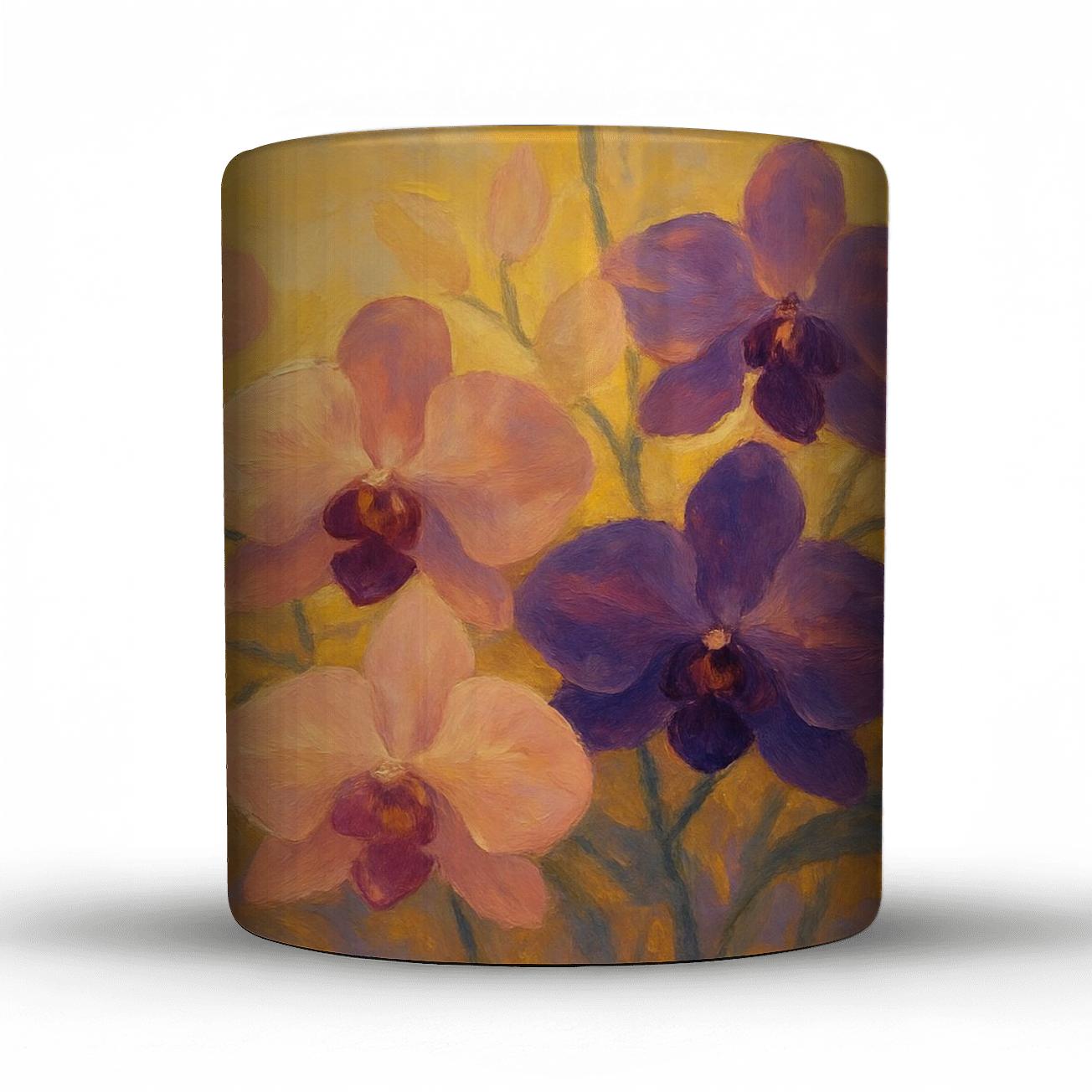 Sunset Orchid Harmony custom printed mugs