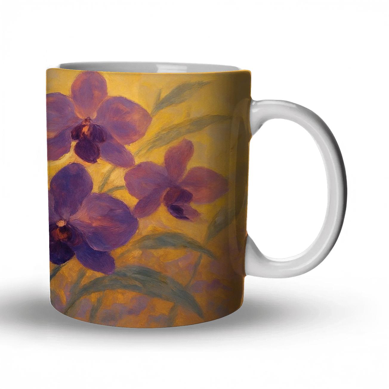 Sunset Orchid Harmony custom printed mugs
