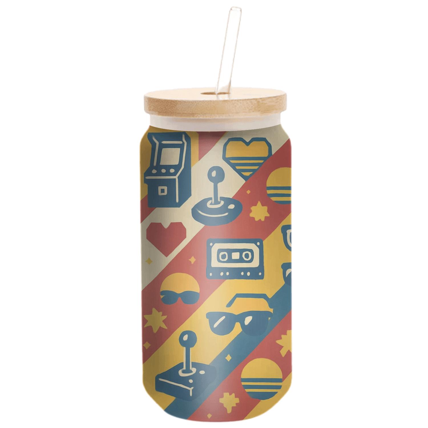 Arcade Sunset Pattern premium crystal drinkware