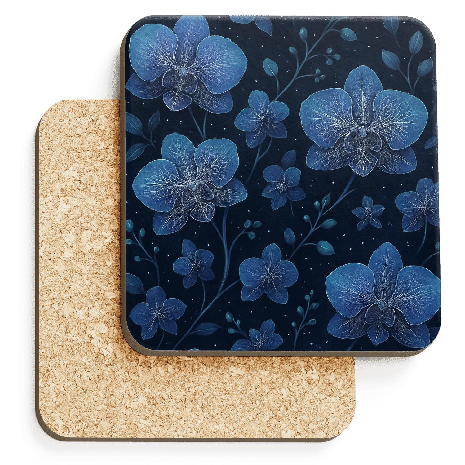 Nebula Orchid Weave wooden table coasters