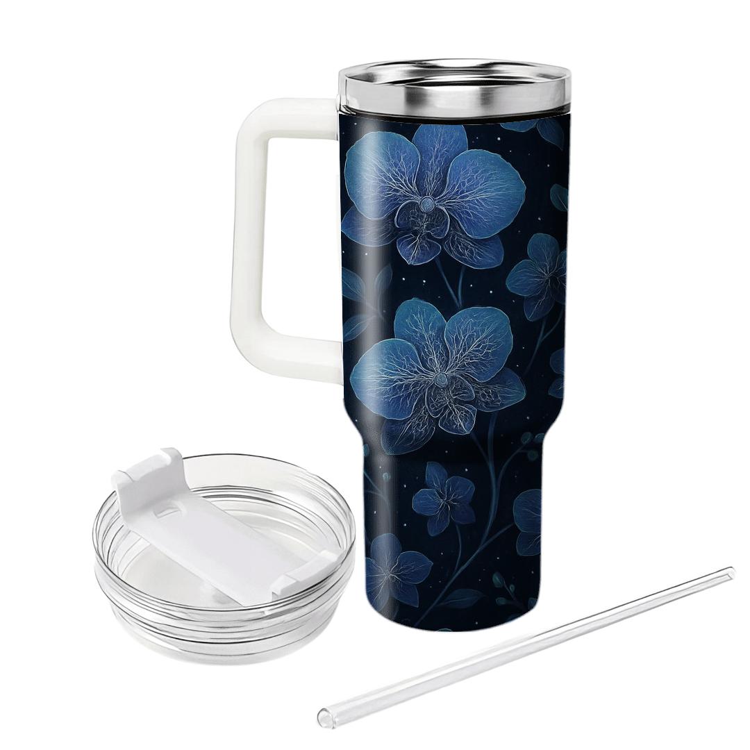 Nebula Orchid Weave personalized tumblers
