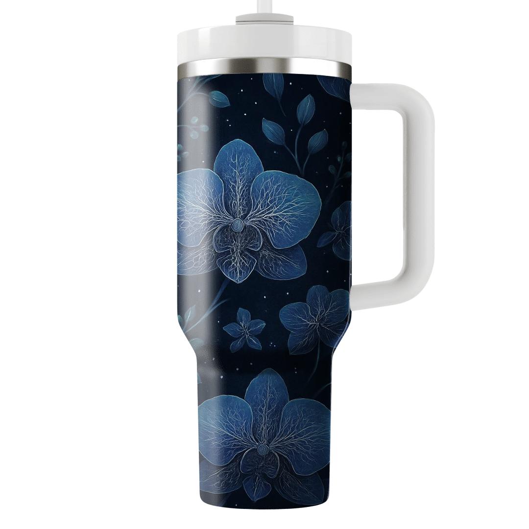 Nebula Orchid Weave personalized tumblers