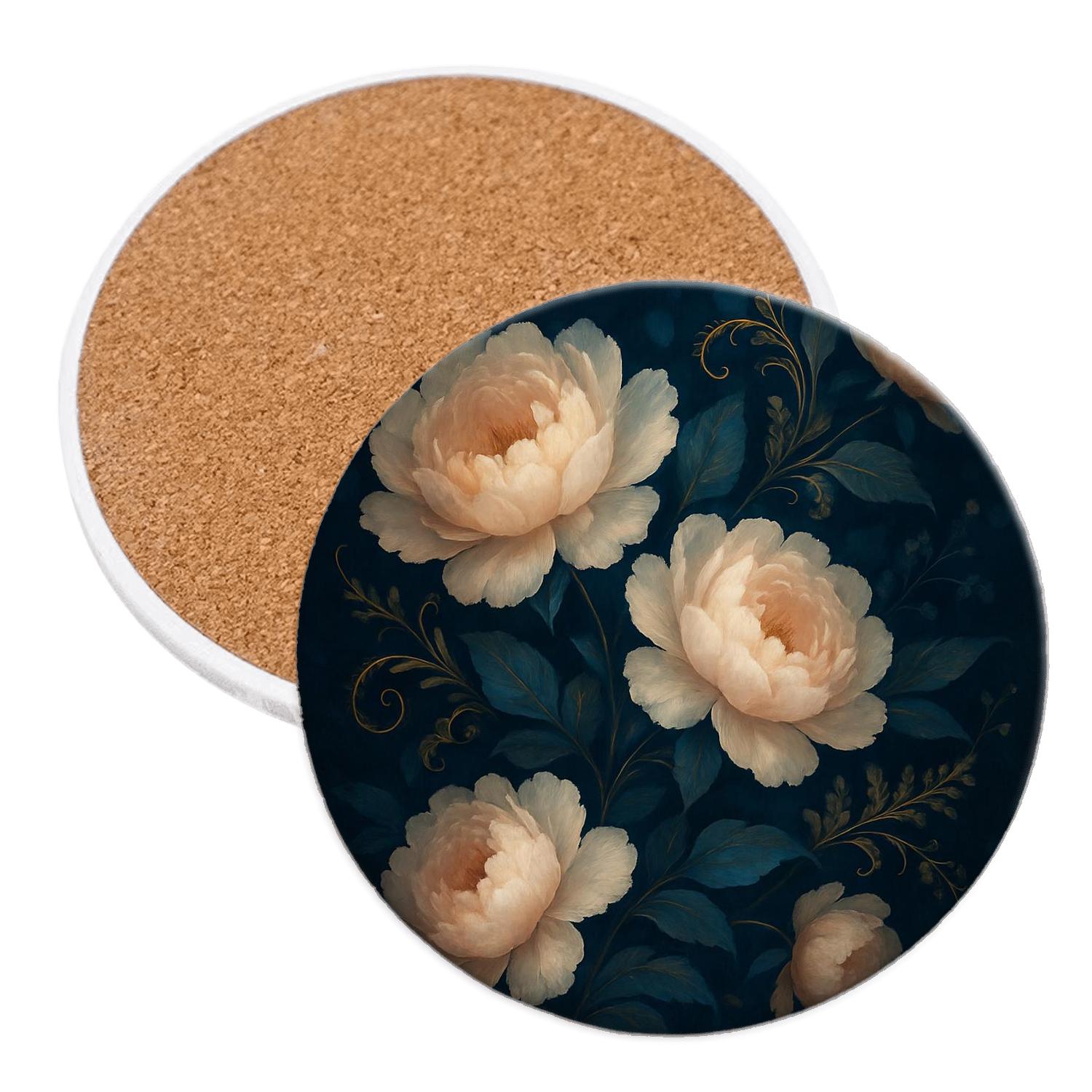 Midnight Peony Mirage stone coaster collections