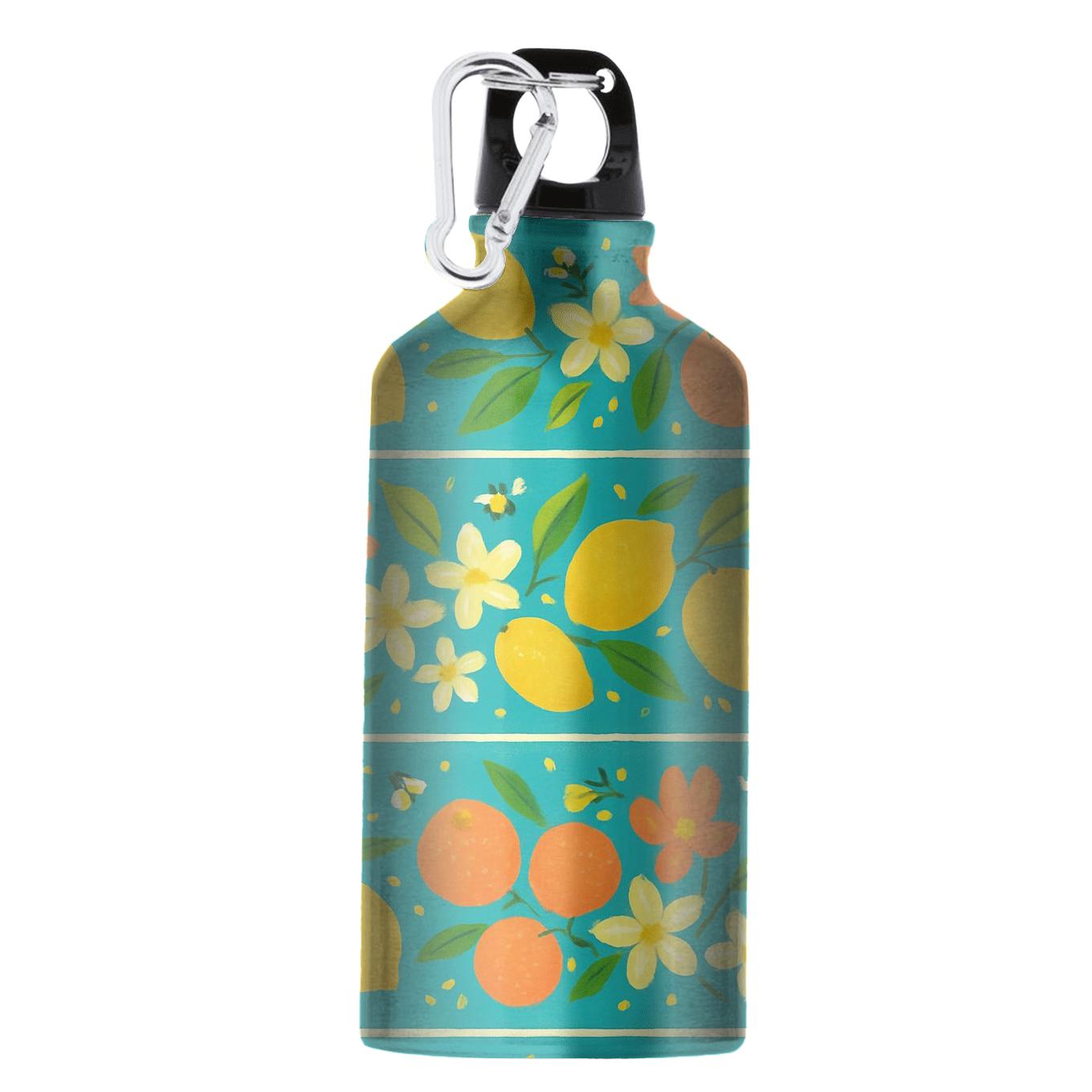 Citrus Blossom Stripes athletic sports bottles