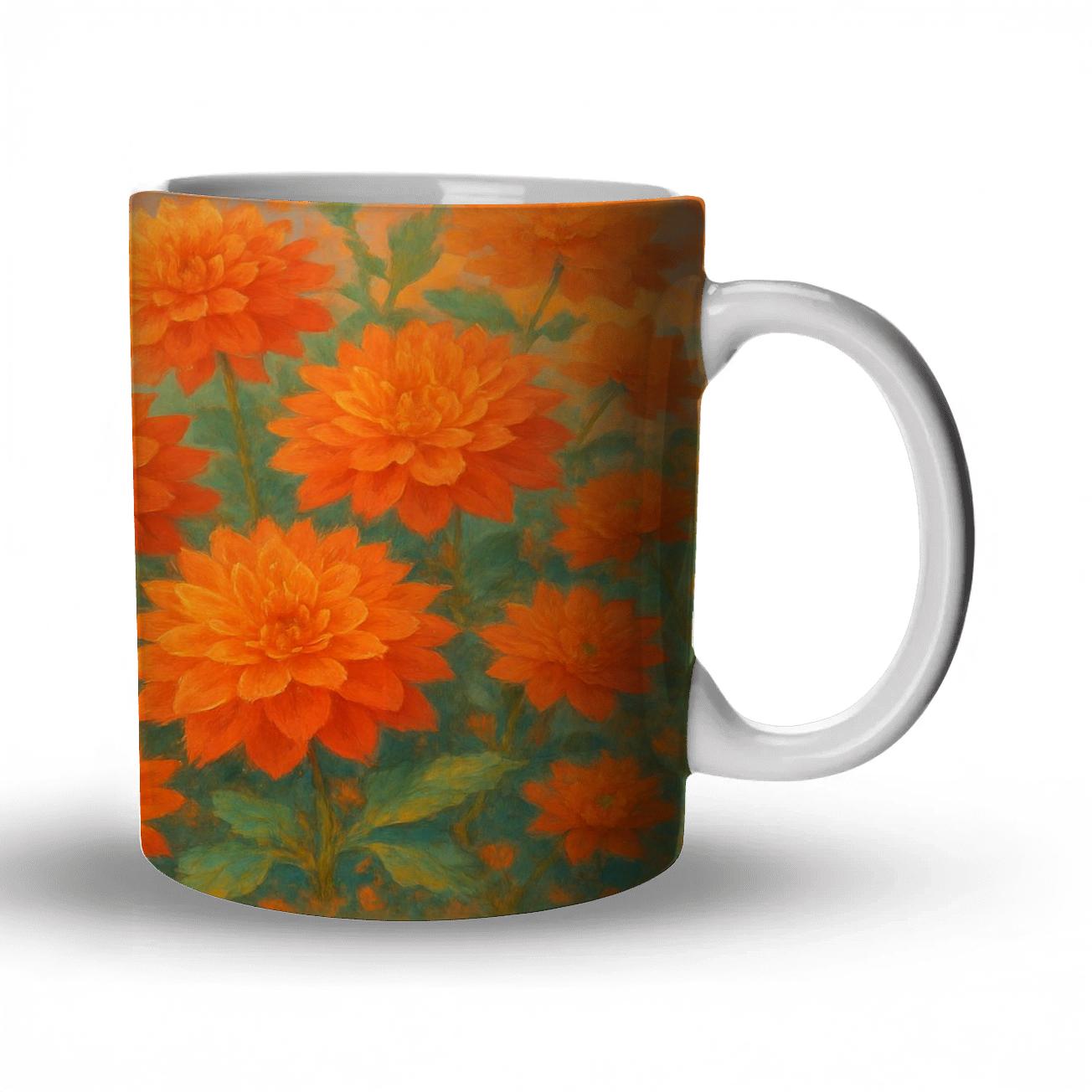 Sunset Dahlia Dreamscape premium drinkware mugs