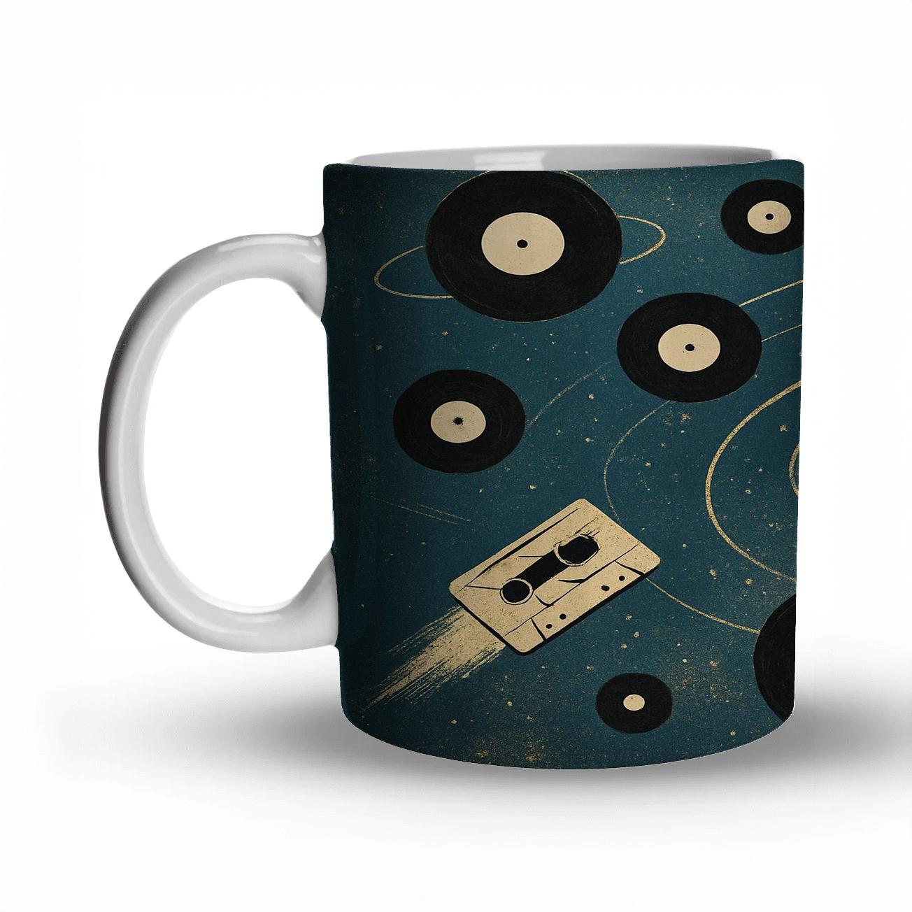 Vinyl Nebula Collage insulated thermal mugs
