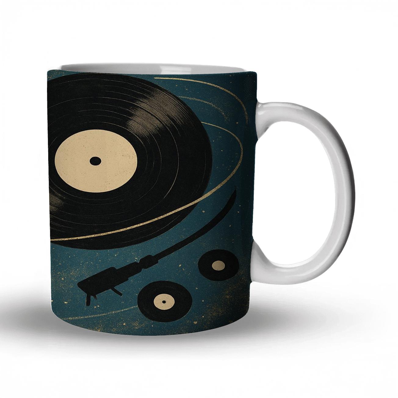 Vinyl Nebula Collage insulated thermal mugs