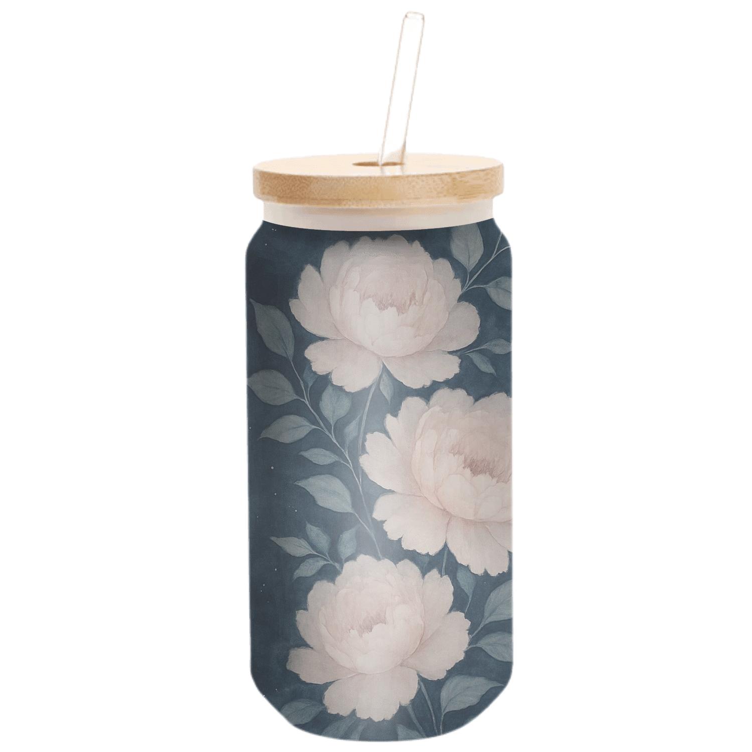 Moonlit Peony Cascade glassware drinkware