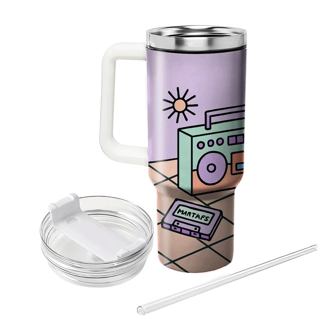 Pastel Synthwave Boombox custom tumblers