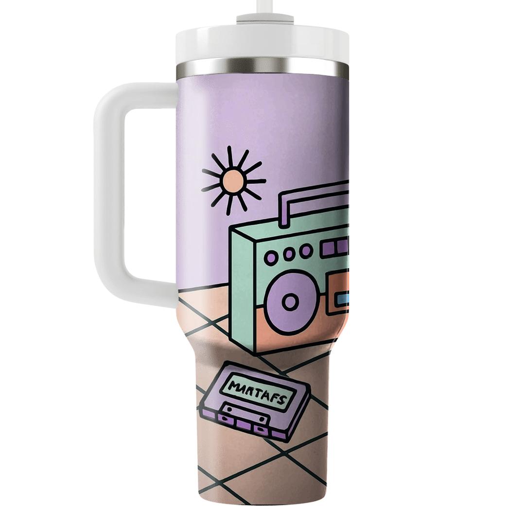 Pastel Synthwave Boombox custom tumblers