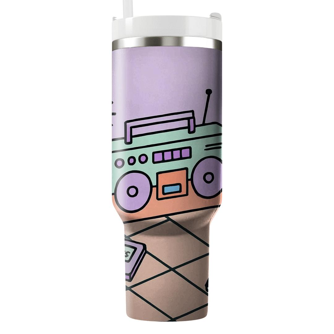 Pastel Synthwave Boombox custom tumblers