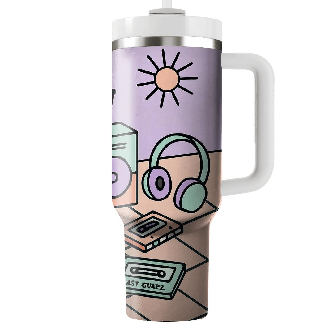 Pastel Synthwave Boombox custom tumblers