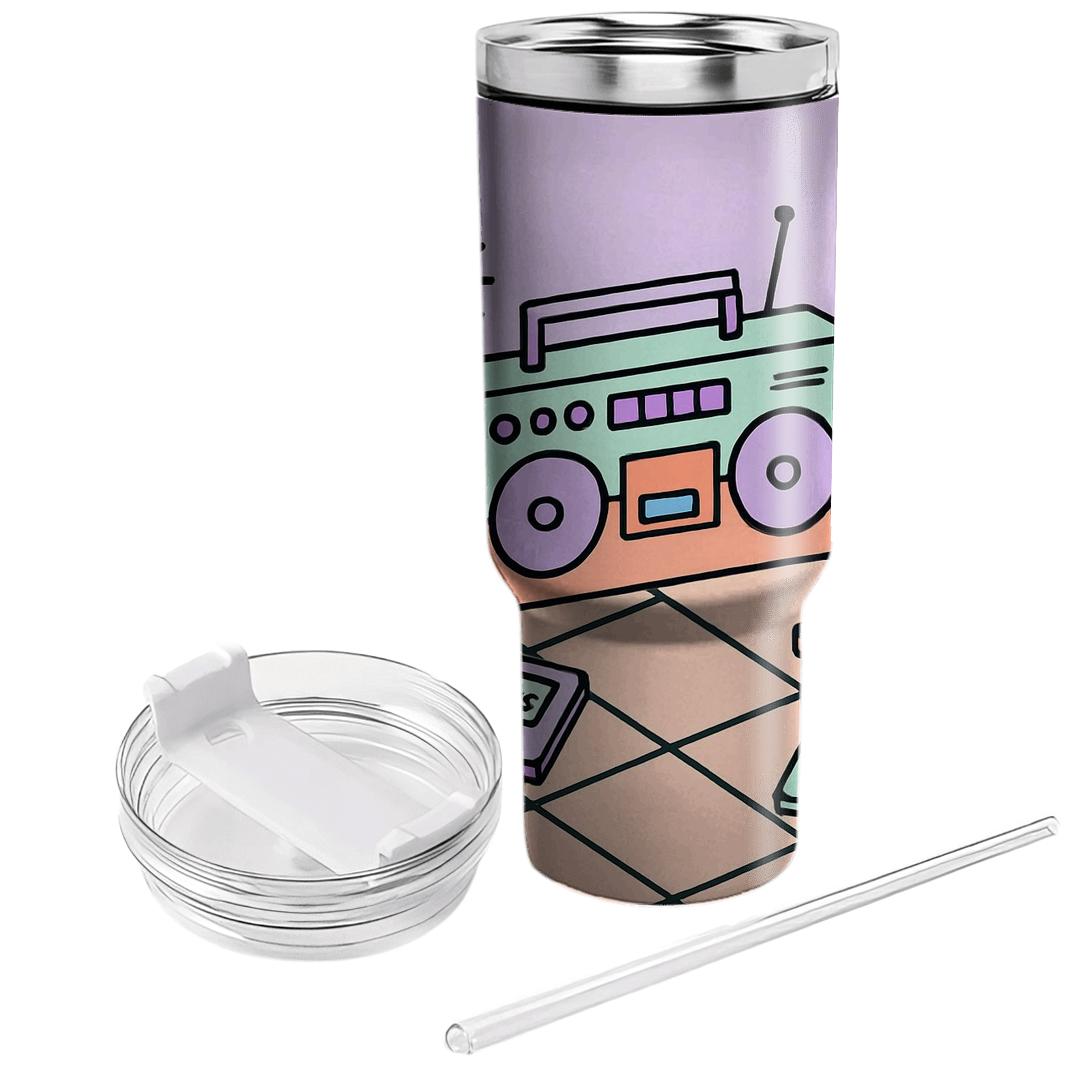 Pastel Synthwave Boombox custom tumblers