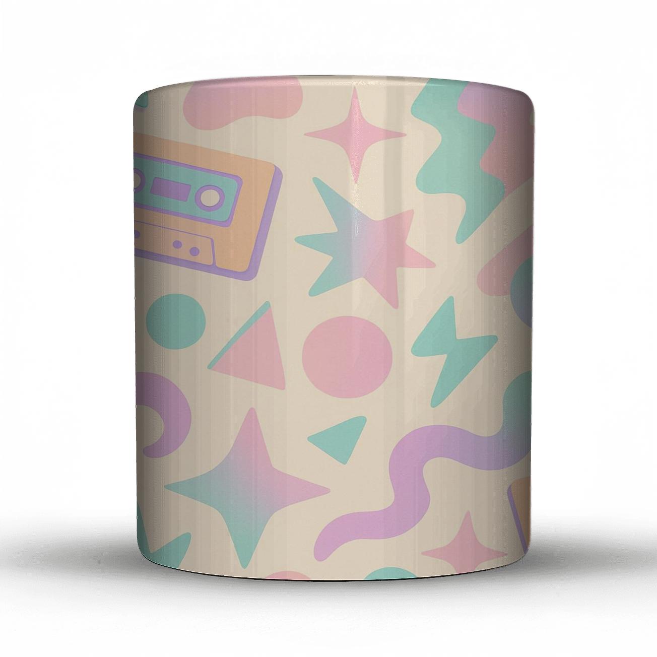 Pastel Pop Synthwave ceramic coffee mugs