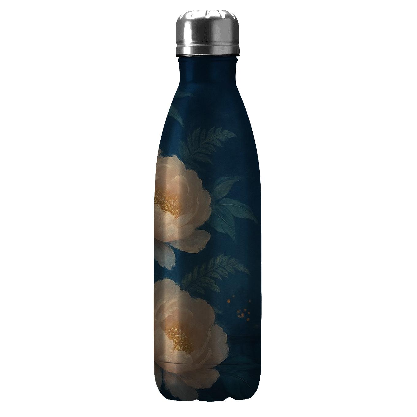 Midnight Peony Cascade water bottle cups