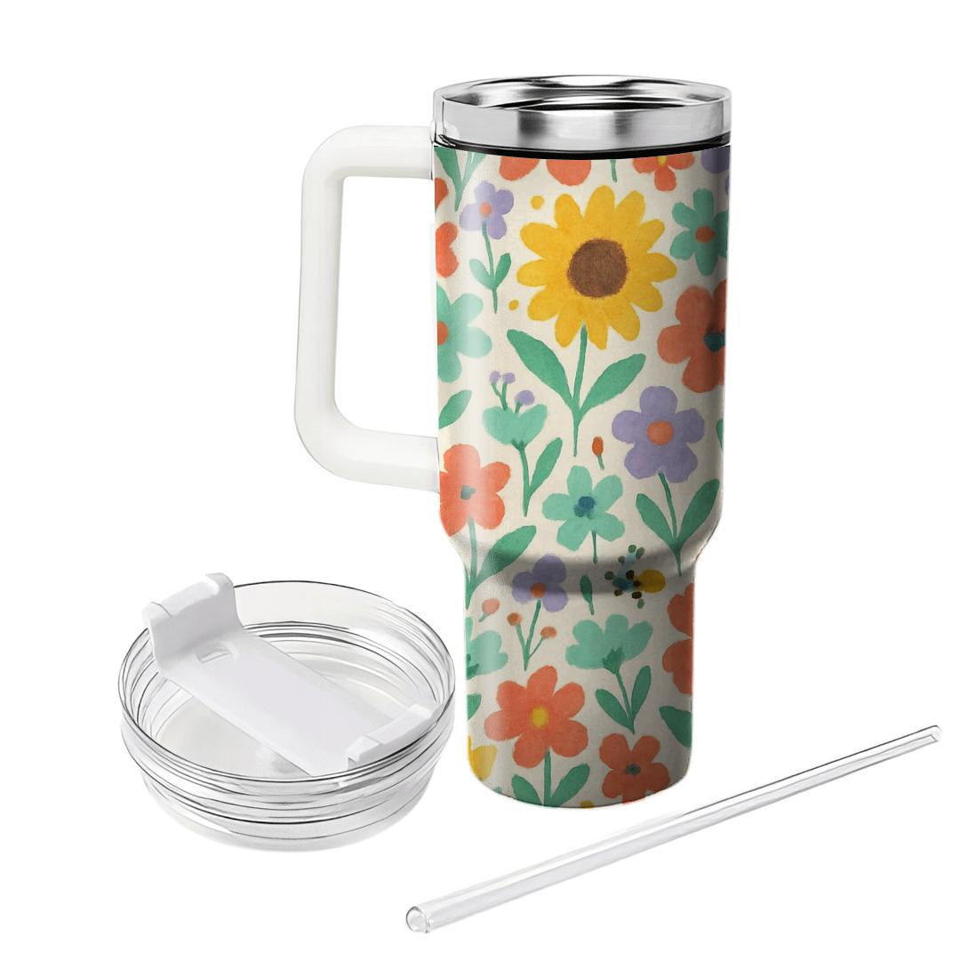 Sunlit Meadow Mosaic tumblers for gifts