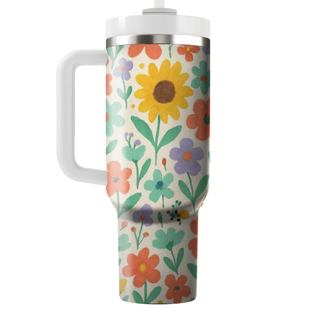 Sunlit Meadow Mosaic tumblers for gifts