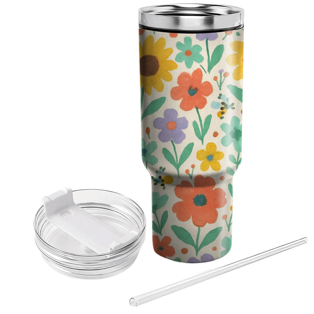 Sunlit Meadow Mosaic tumblers for gifts