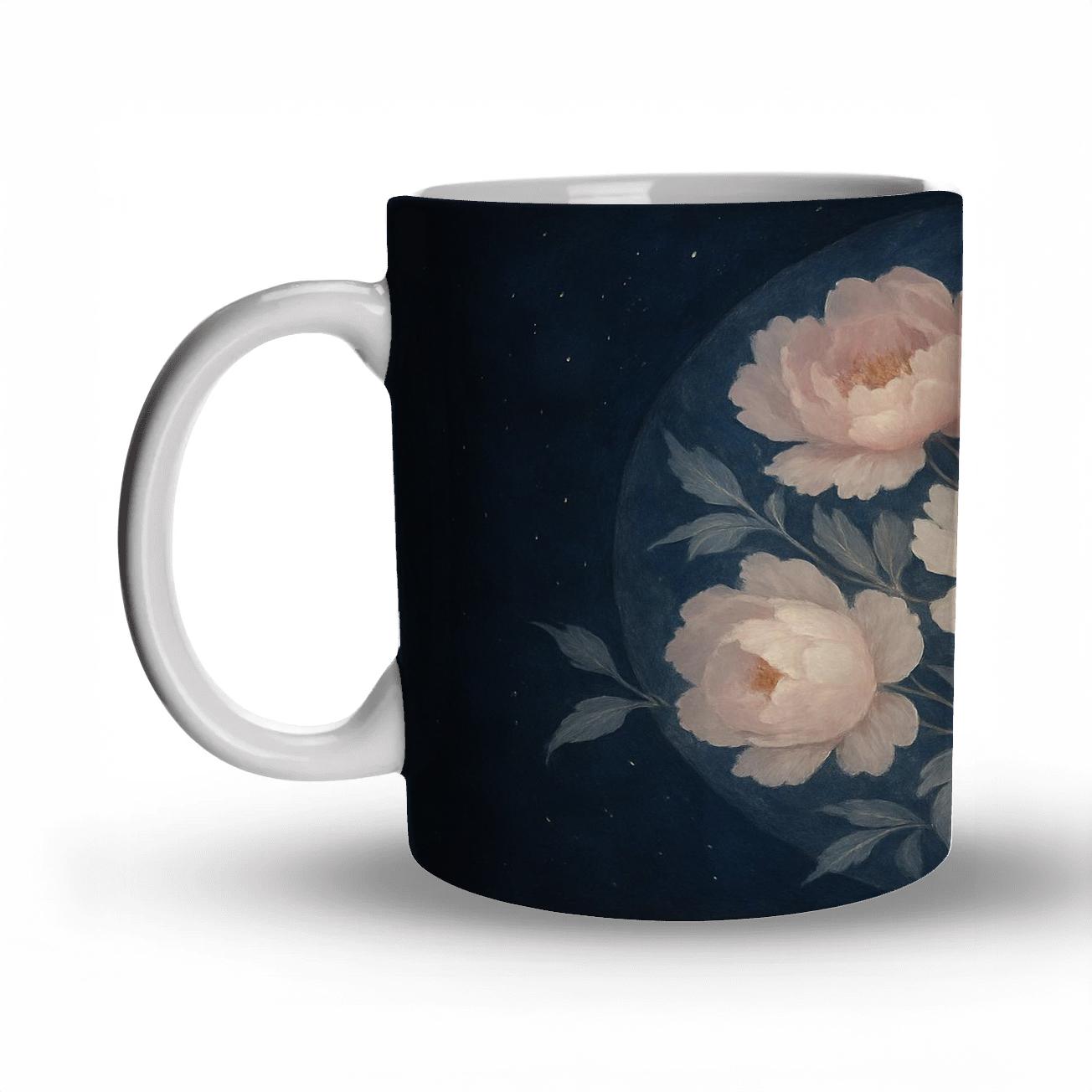 Celestial Peony Harmony insulated thermal mugs