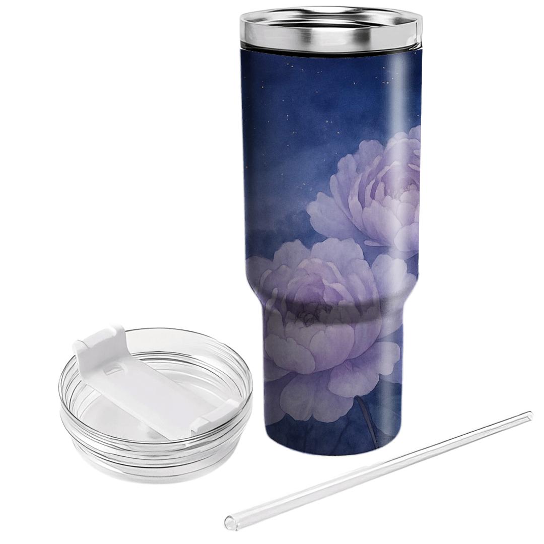 Moonlit Peony Vista unique tumblers