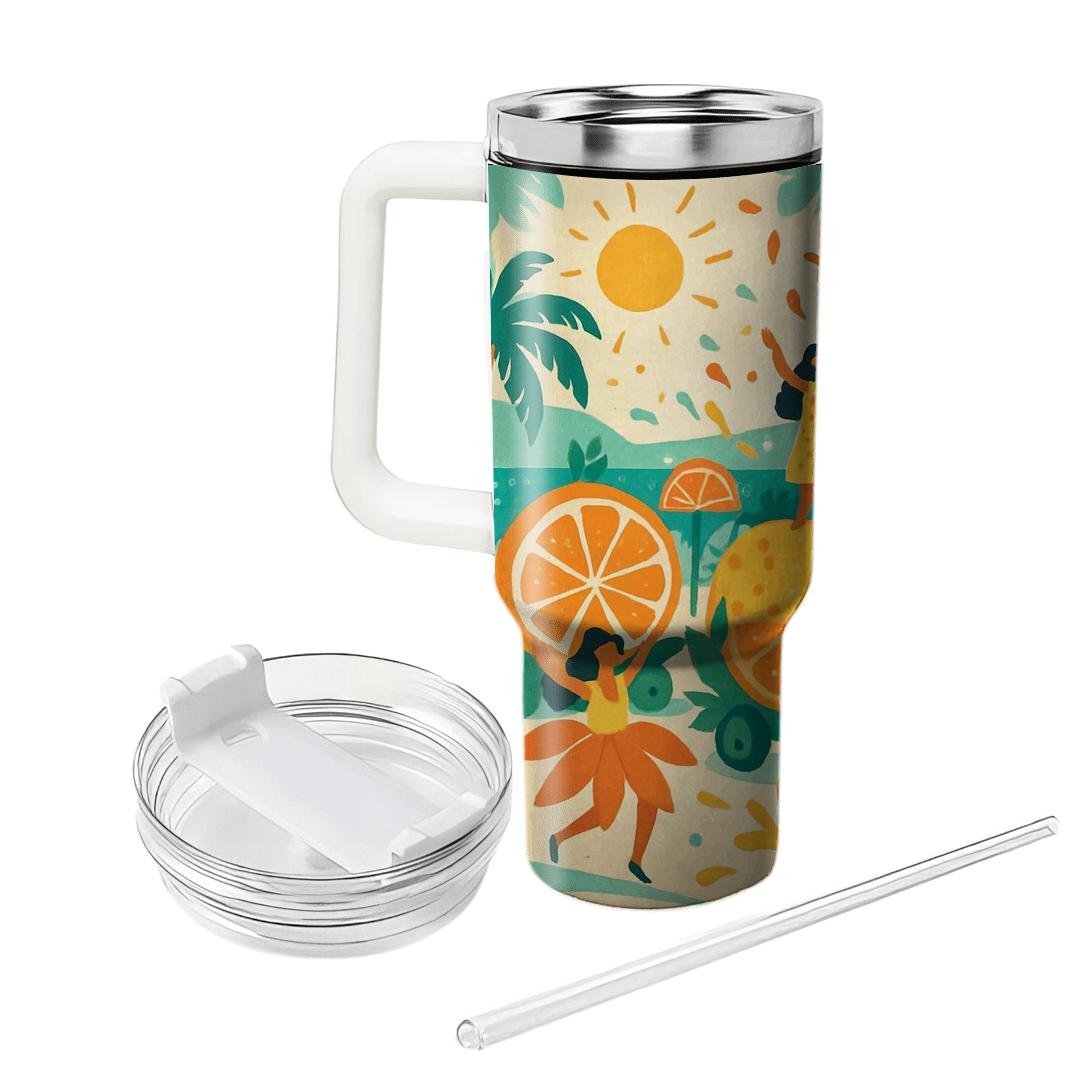 Summer Citrus Parade unique tumblers