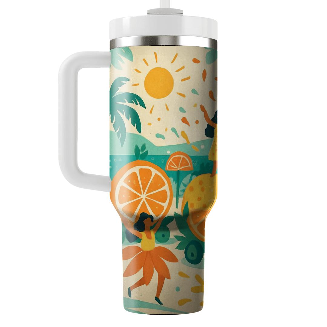Summer Citrus Parade unique tumblers