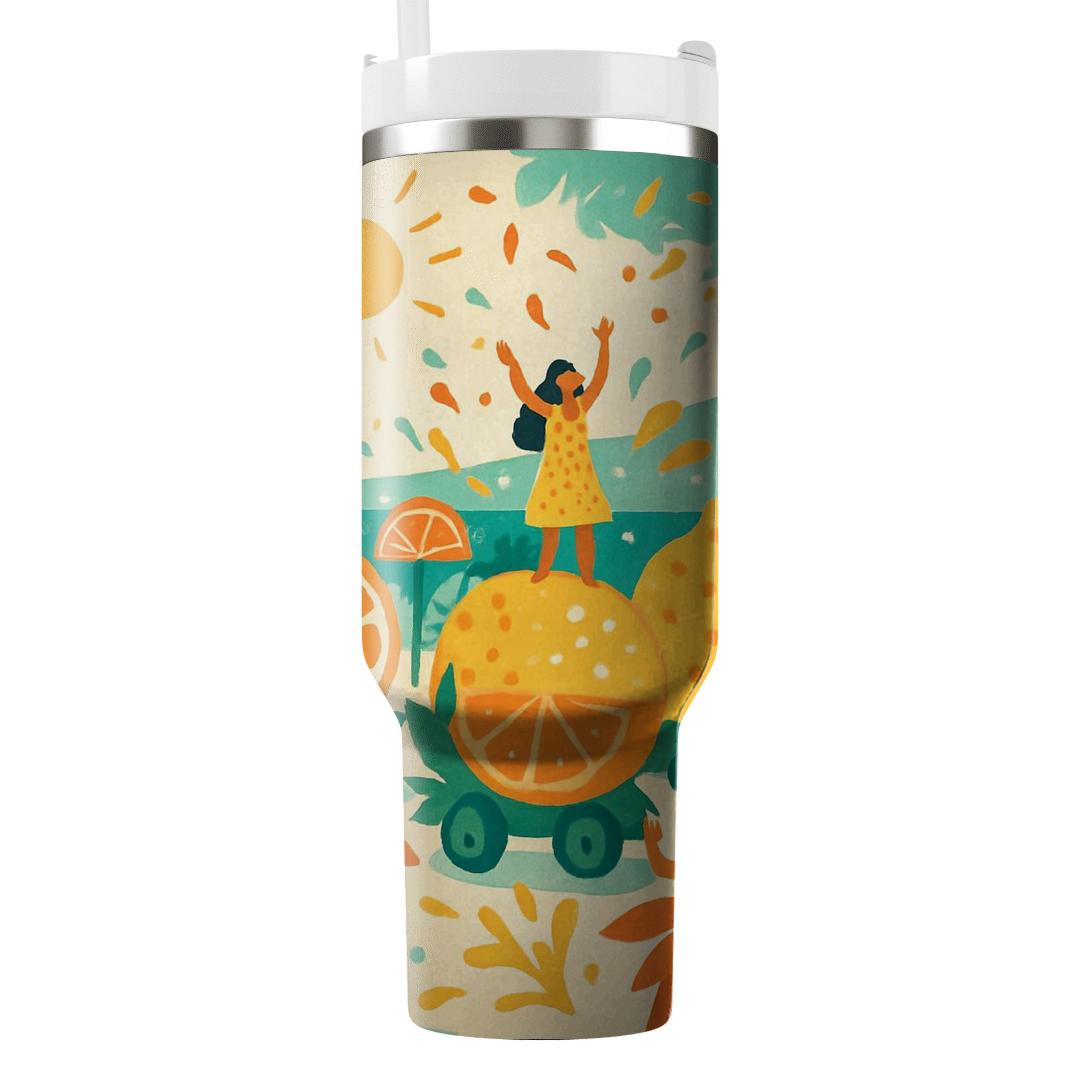 Summer Citrus Parade unique tumblers