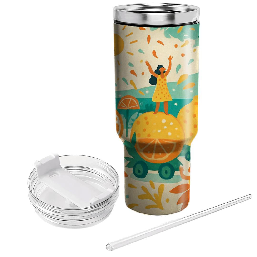 Summer Citrus Parade unique tumblers