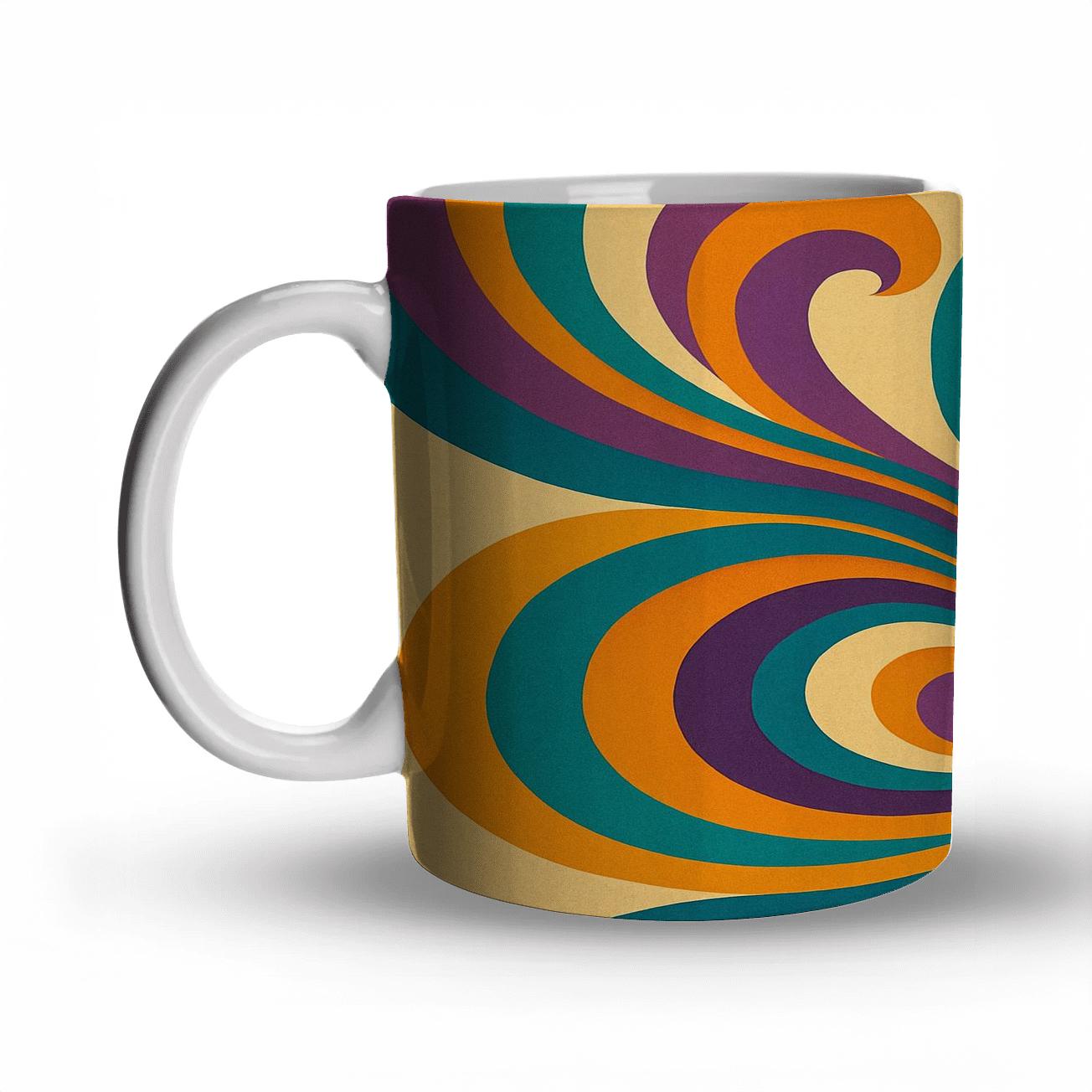 Vibrant Cosmic Swirls gift mugs for occasions
