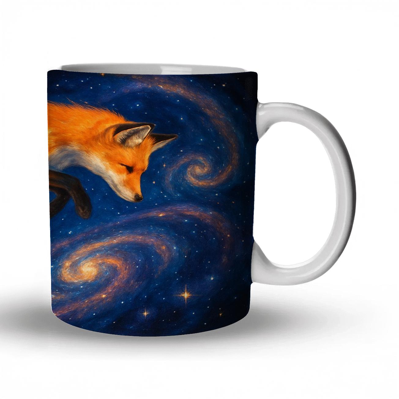 Cosmic Fox Dance novelty coffee mugs